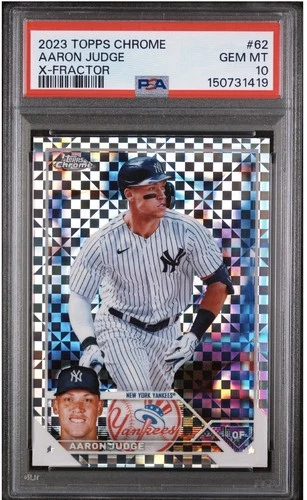 AARON JUDGE 2023 Topps Chrome X-Fractor #62 PSA 10 GEM MT