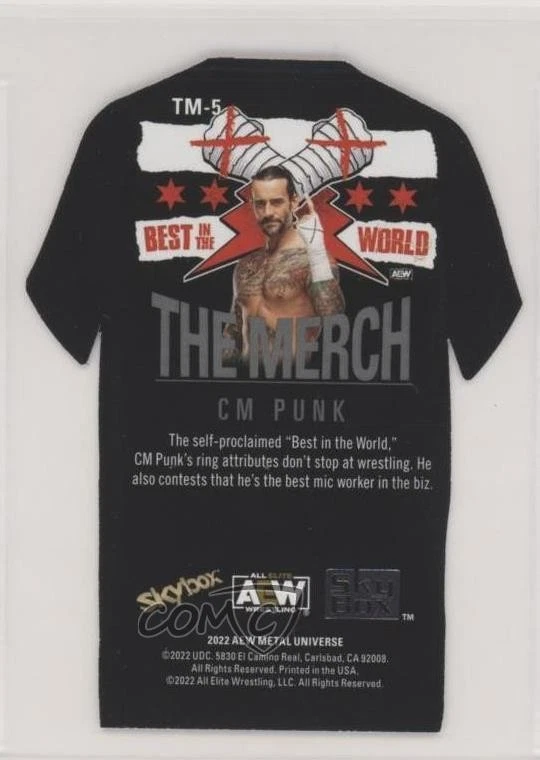 2022 Skybox Metal Universe AEW All Elite Wrestling The Merch CM Punk #TM-5 - Image 2 of 2