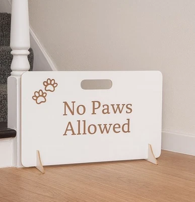 HANDMADE No Paws Stair Gates for Dogs-Dog Gate No Drilling | Indoor Pet Barrier Portable