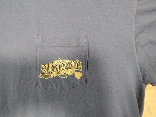 Amboss Herren blau kurzärmliges T-Shirt Tasche Hawaii Kauai Oahu Molokai Größe 3X - Bild 5 von 7