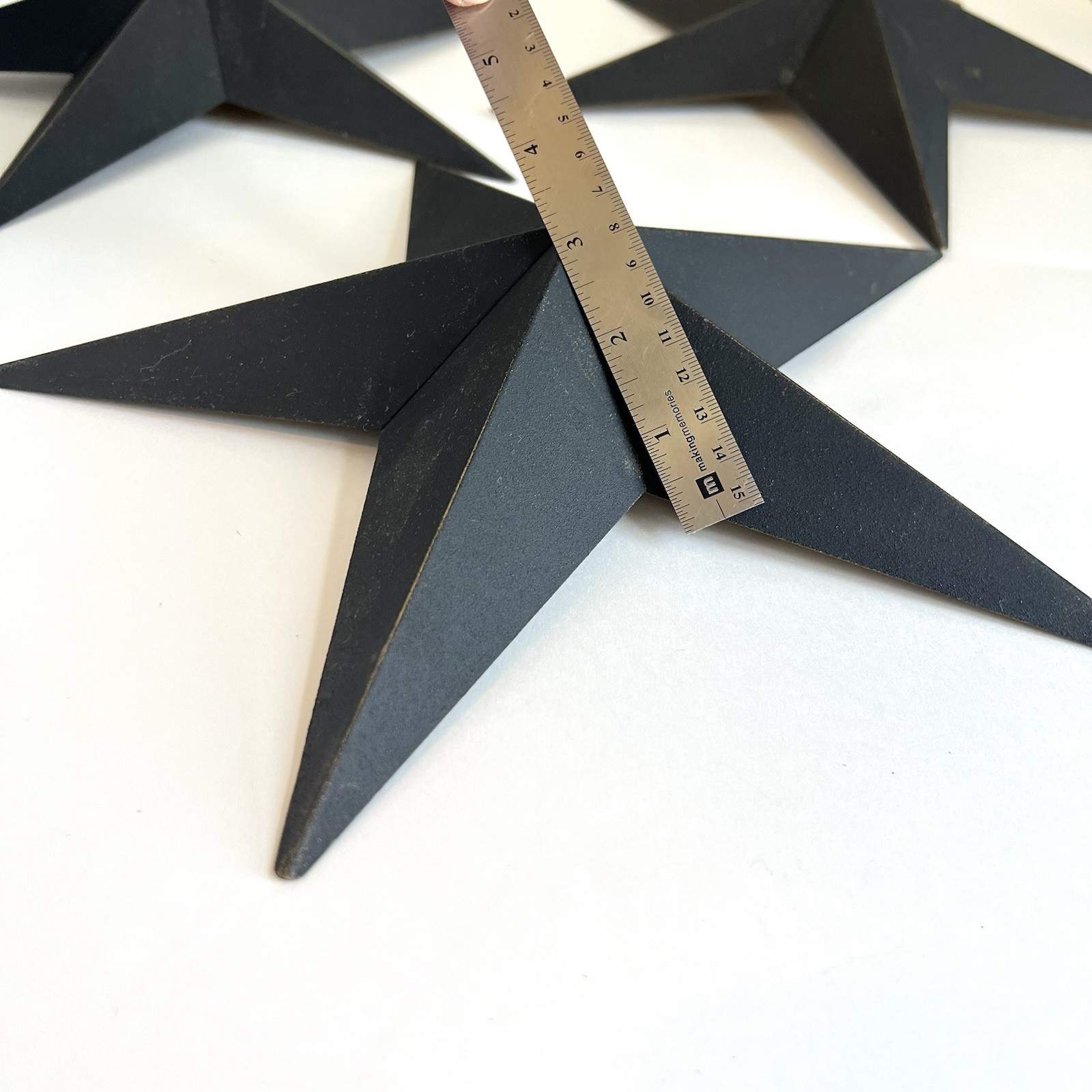 5 Metal Barn Star Wall Decor Texas Stars Art Rustic 12" Black Rust Color