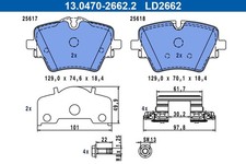 Bremsbelagsatz Scheibenbremse ATE Ceramic 13.0470-2662.2 für BMW X2 U10 2er U06