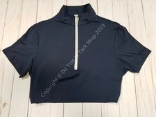 Tailored Sportsman ICEFIL Short Sleeve Ziptop Shirt - Navy/Silver Zip