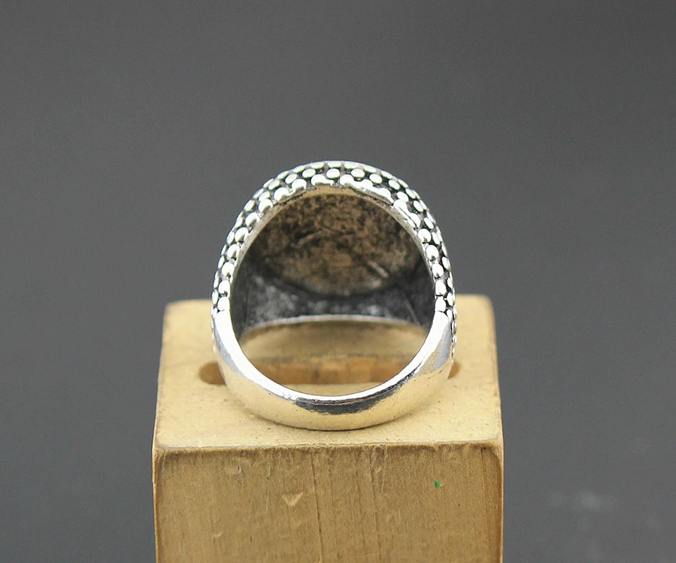 Lote a granel de 32 piezas al por mayor de anillos redondos de esmalte negro de moda para mujeres y hombres Foto 3 de 4