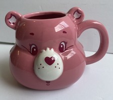 Care Bears : Tasse/tasse Cheer Bear 3D en céramique sculptée rose 4" de haut 20 oz