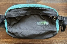 Vintage 90's Dana Design Compact Waist Bag Bozeman MT USA Black/Teal