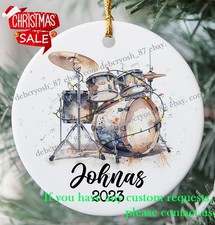 Drum Set Custom Ornament Gift for Drummer Funny Drum Ornament Christmas Ornament
