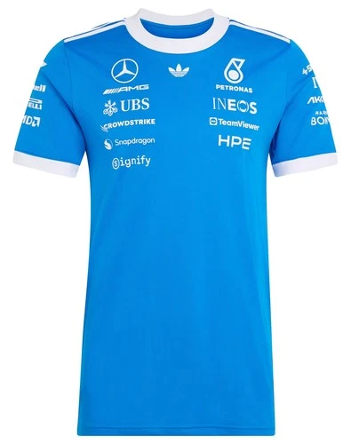 adidas Mercedes-AMG Petronas F1 2026 Men's Blue Wonder T-shirt