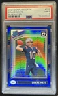 2024 Panini Donruss Optic Drake Maye Blue Hyper Rated Rookie #229 Patriots PSA 9