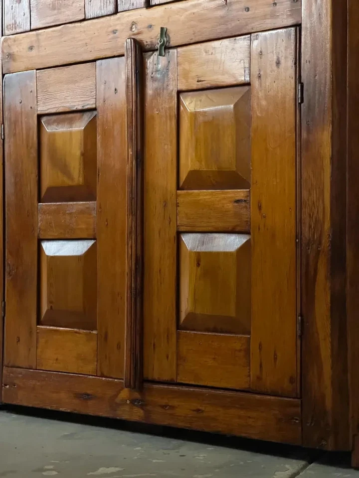 MUEBLE DE MADERA ANTIGUO, ARMARIO DE GRANJA, ARMARIO RÚSTICO PRIMITIVO Foto 4 de 4