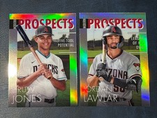 2023 Bowman Chrome Lawlar/Jones Modern Prospects Refractors! Diamondbacks