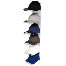 OnDisplay Luxe Acrylic Hat Rack Display - Wall Mounted Baseball Cap Organizer