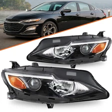 For 2019-2024 Chevy Malibu Halogen Headlights w/ blubs Drvier Passenger Side Set