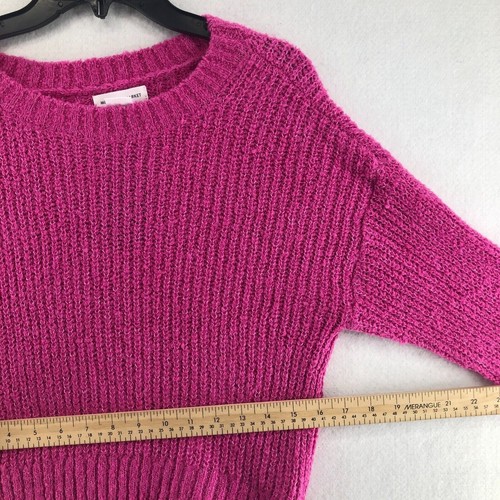 Melrose & Market Sweater Girls' Large (10/12) Fuchsia Pink Crewneck Longsleeve - Picture 4 of 8