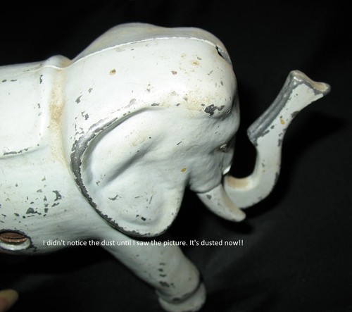 Vintage Metal Mechanical Elephant Coin Bank Security 1st Nat Bank of L.A. - Picture 5 of 5