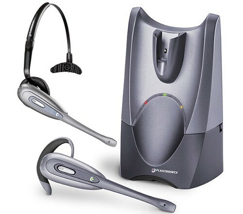 Plantronics CS50 Wireless Office Headset System w/ Base Station + Power Adapter