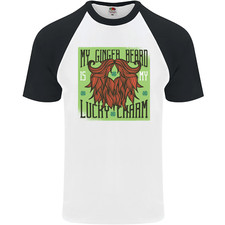 Jour de la st Patrick Gingembre Barbe Lucky Charm HOMMES S/S Baseball T-Shirt
