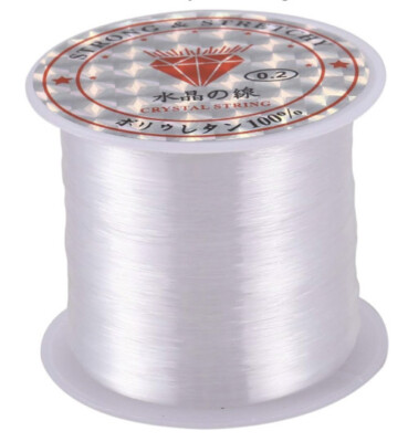 4 x 80 m 0,2 mm Auffädeln Draht Kordel Faden Nylon Angeln Schnur Schmuck Herstellung DI