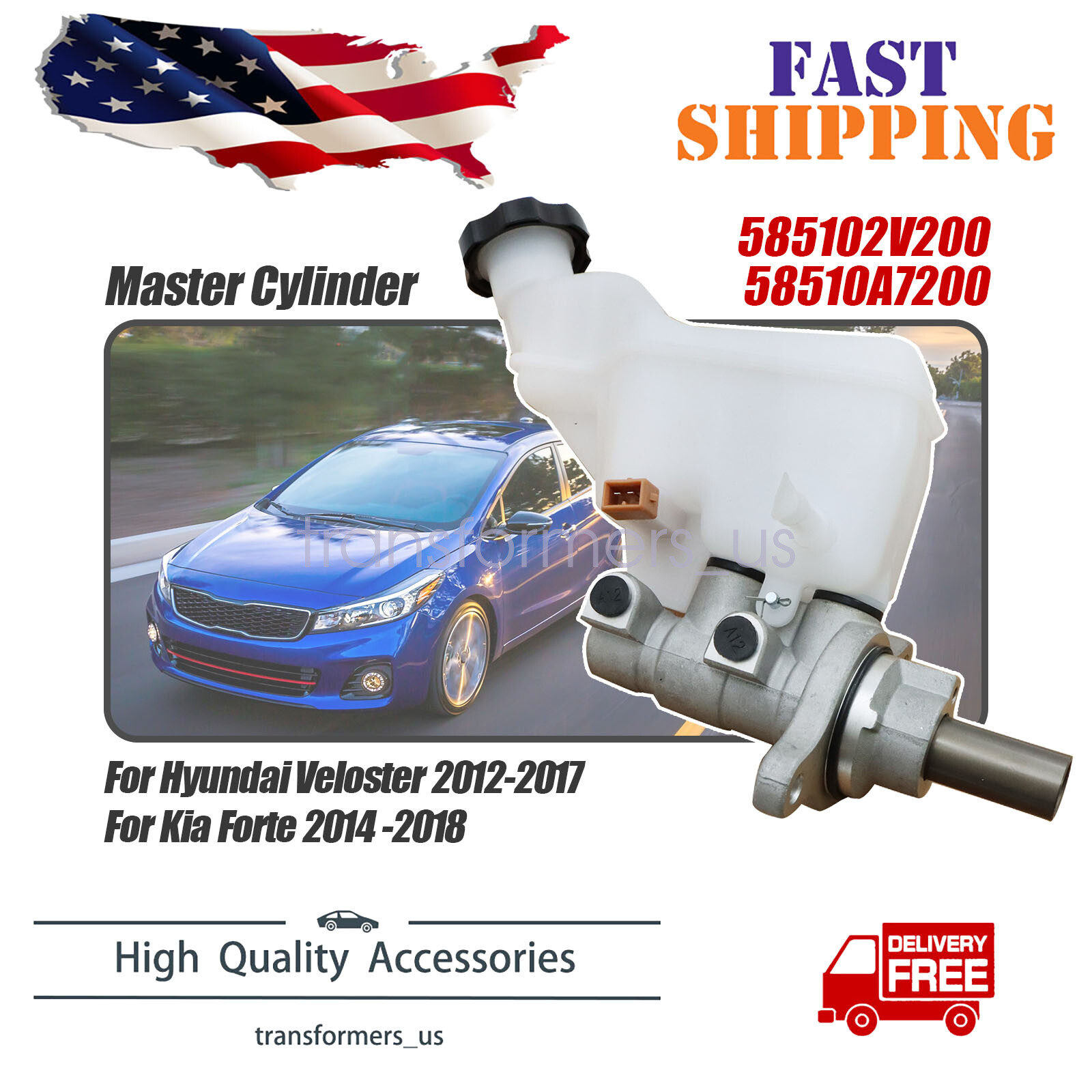 NEW Brake Master Cylinder FITS Hyundai Veloster 2012-2017 Kia Forte 2014-2018