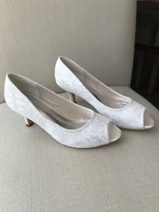 ivory prom shoes