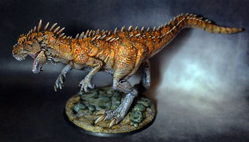 Miniatura de dinosaurio Tyrannosaurus Rex T-Rex pintada - Reaper D&D Pathfinder RPG Foto 2 de 4