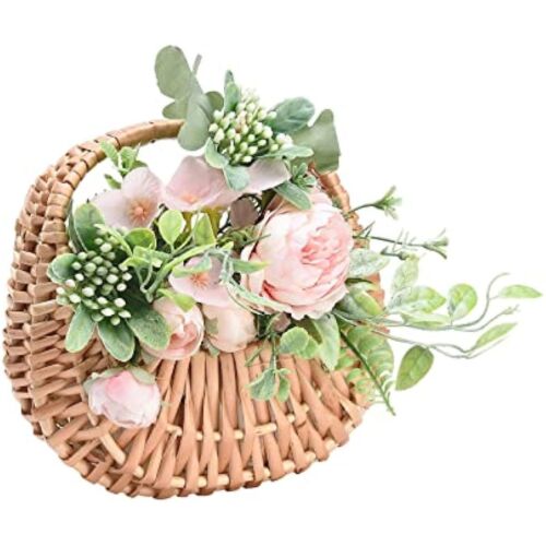 Baskets Wicker Basket with Handles Handwoven Wedding Woven Flower Baskets