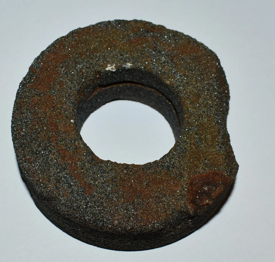*ANTIQUE GRINDING WHEEL SHARPENING STONE 1800S ORE KNOB COPPER MINE N.C. - Image 3 of 4