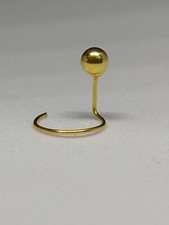 3mm Solid Gold Plain Ball Nose Wire Pin Stud Ring Piercing 14k Yellow Gold