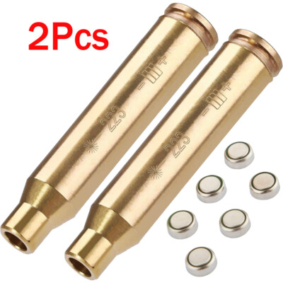 2 Set Bore Sight 223 5.56mm Cal Red Dot Laser Boresighter 223 Laser Bore Sight