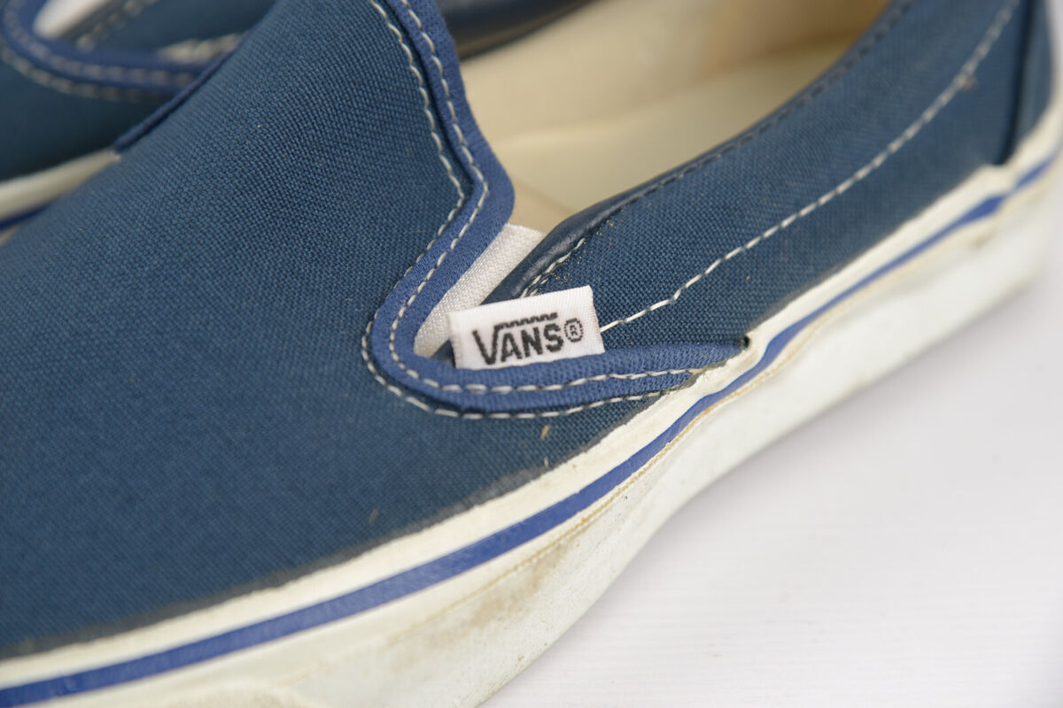 Vintage Vans Made In USA 1990s Style 98 Slip On BLUE NOS Vintage Vans Made In USA 1990s Style 98 Slip On BLUE NOS