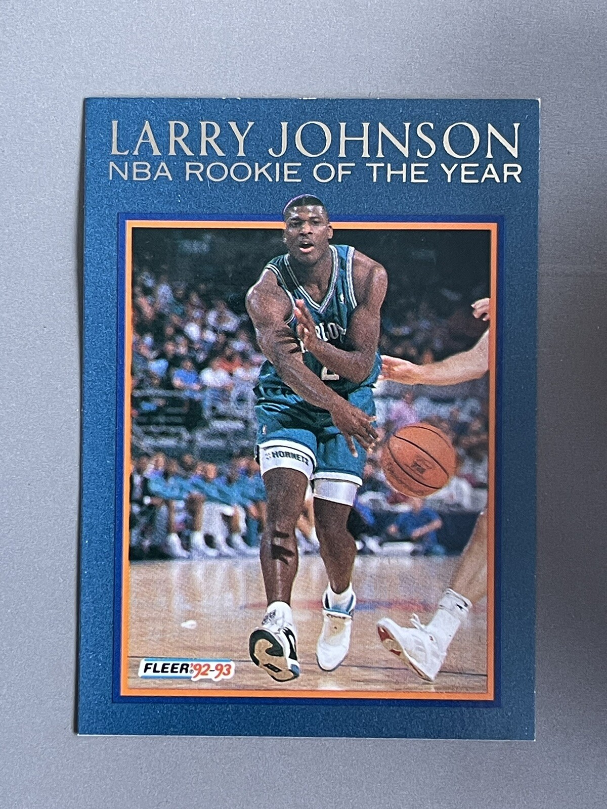 1992-93 Fleer #6 Larry Johnson Larry Johnson NBA Rookie of the Year NBA