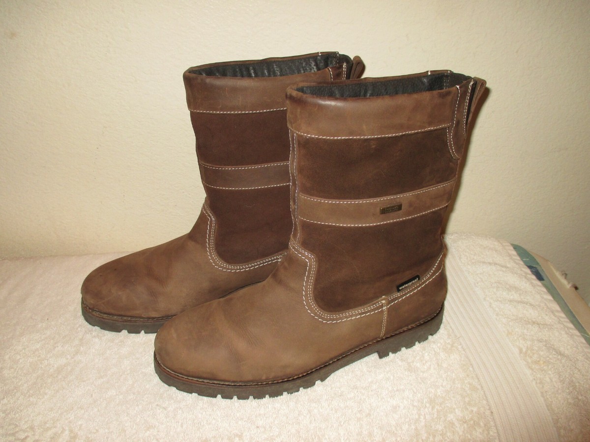 Mens Human Nature brown leather suede pull on boot SIZE 46