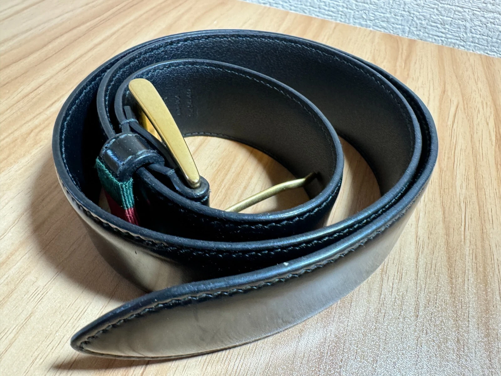 Gucci Bee Star/Ceinture/Cuir/Noir/Motif Allover/Homme/495125 Occasion