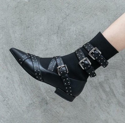 buckle strap booties