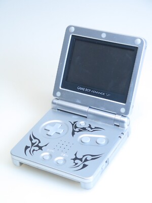 Nintendo Gameboy Advance SP Silber Tribal Edition - Handheld Model AGS-001
