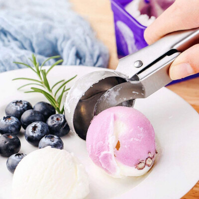 1Pcs For Kitchen Simple Easy Trigger Stainless Steel Fruit/Ice Cream Melon Scoop