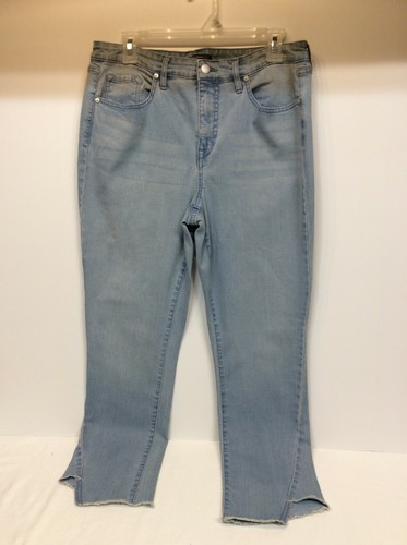 TRUE DENIM Angled Step Hem Jeans sz 12 