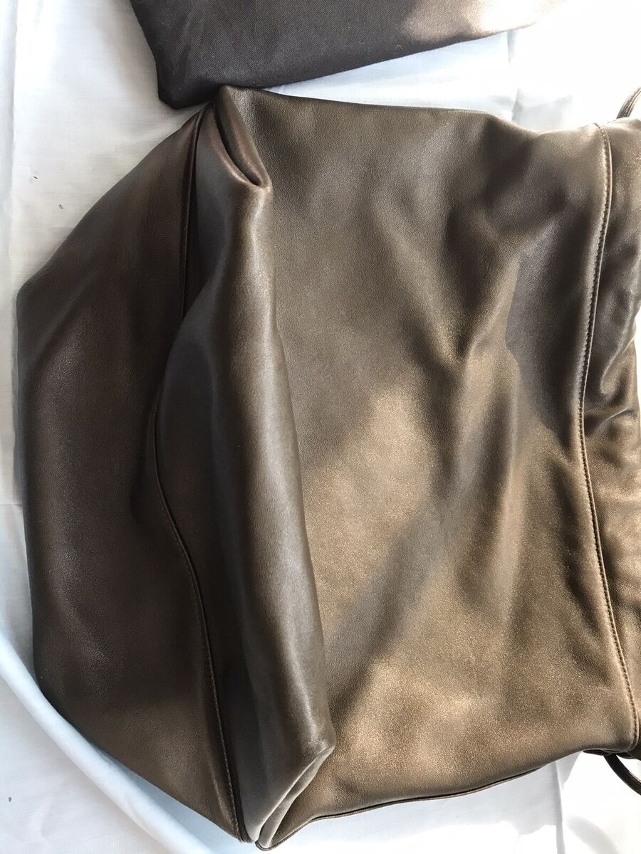 YSL Saint Laurent Teddy Sac Bucket Bag Deep Tea Army Green EUC