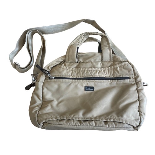 Derek Alexander Nylon Travel Bag Camel Shoulder Bag Attaches To Suitcase Tan eBay