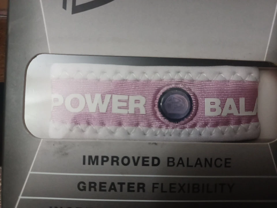 Rare Material POWER BALANCE bracelet Size Small Color Pink and White - Image 2 of 3