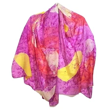 J Francis Scarf 100% Silk (70"x40") Brush Strokes NEW From India