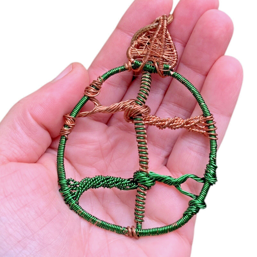 Green Wire Wrap Star Sapphire Pendant Necklace Empath Protection Jewelry Gift - Picture 4 of 11