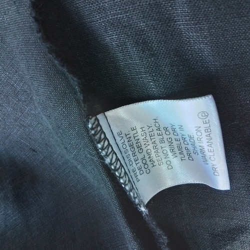 Witchery Black Linen Fishtail Mermaid Dress 8 - Picture 7 of 7