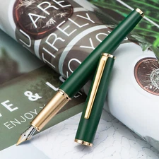 Jinhao 95 Metal Fountain Pen EF/F/M/Bent Nib Writing Office Gift Ink Pen