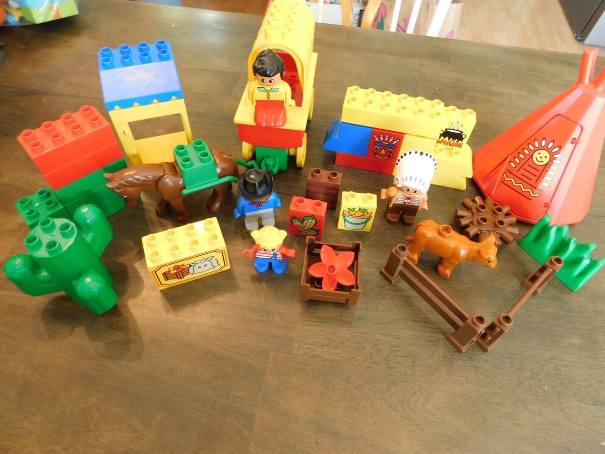 DUPLO 514 ブラック Vintage LEGO Duplo Western Town 2435 and Big Chief's Teepee 2432