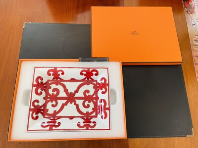 Hermes Balcon d Guadalquivir Change Tray Dish Plate VIDE POCHE Red
