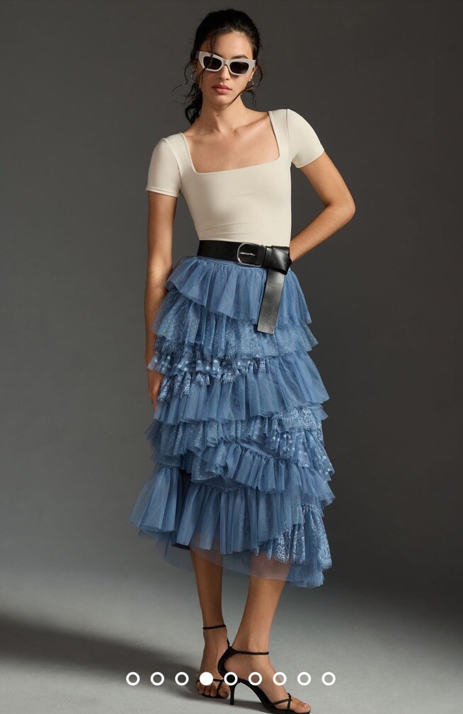 ブルレア　Tulle tiered skirt Tulle tiered skirt | Bluelea