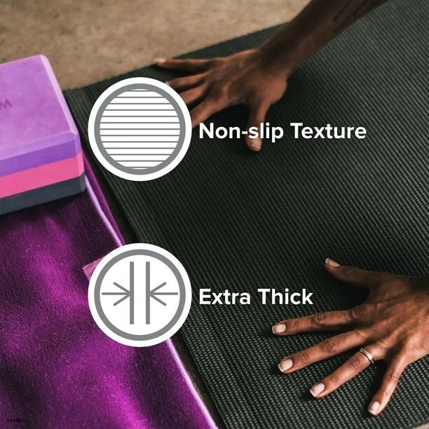 Estera de yoga reversible Evolve by Gaiam, baya, 5 mm Foto 3 de 4