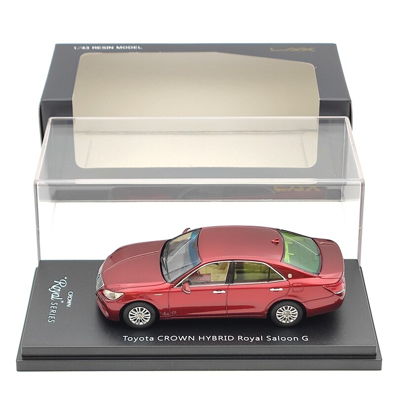 LA-X 1/43 Toyota Crown Hybrid Royal Saloon G 14 Generation red