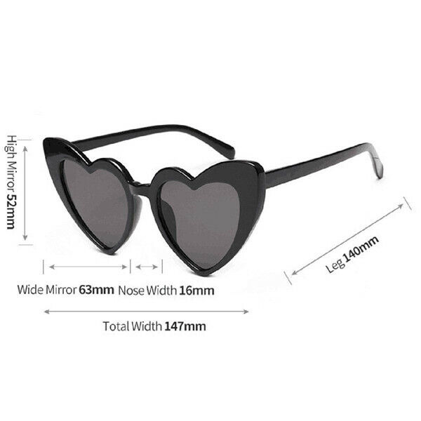 Love Heart Shape Sunglasses Funny Dress Party Festival Glasses for Women Teen PB10891